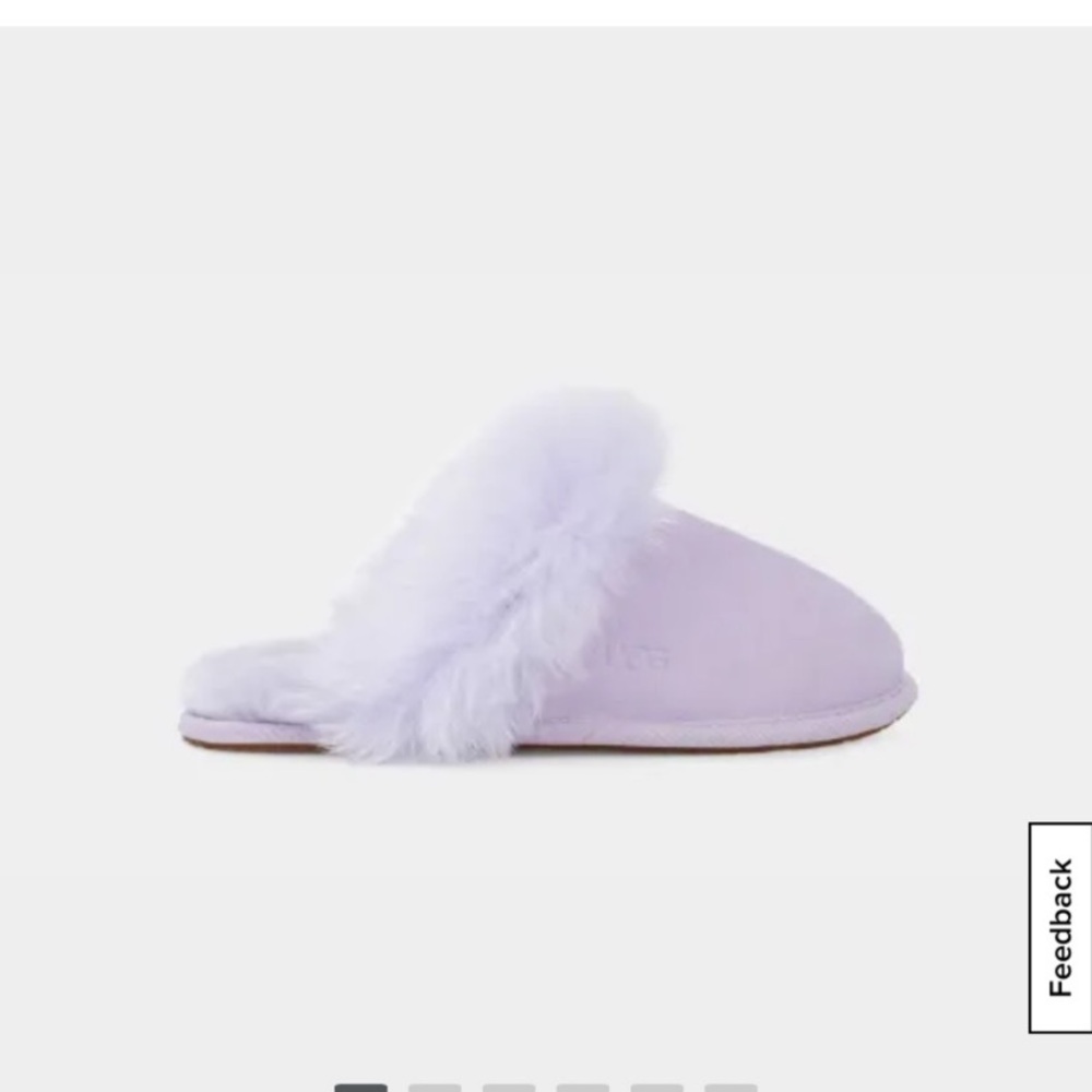 UGG Soft Lilac Fluffy Slippers
